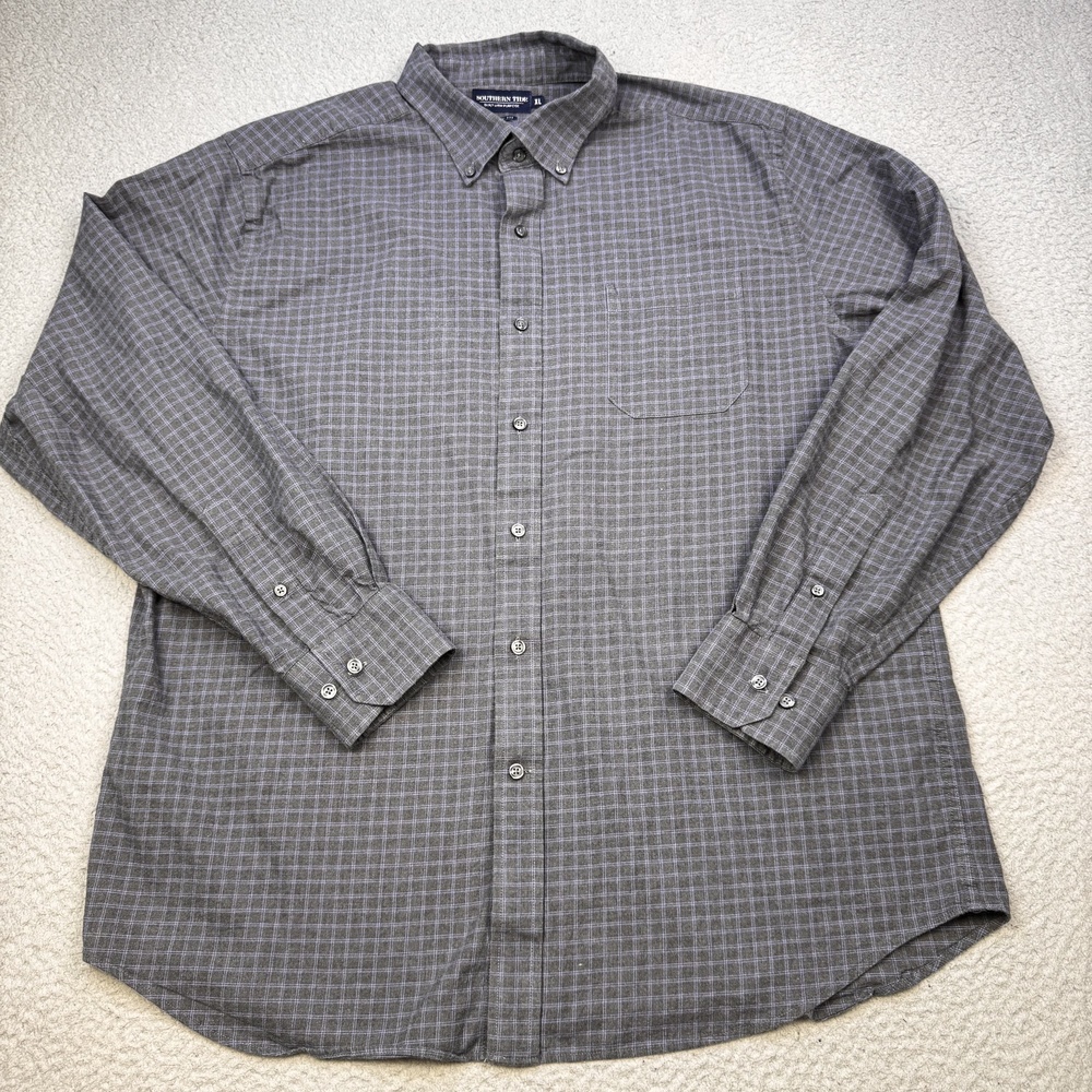 Southern Tide Shirt Mens XL Plaid Classic Fit Long Sleeve Button Down Pocket